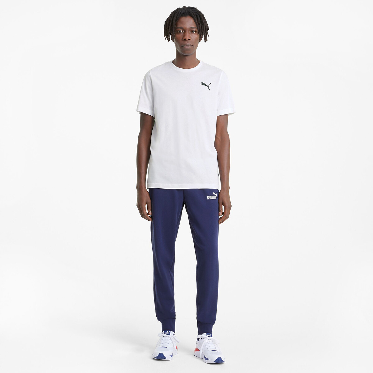 T-shirt manches courtes petit logo essentiel blanc, PUMA