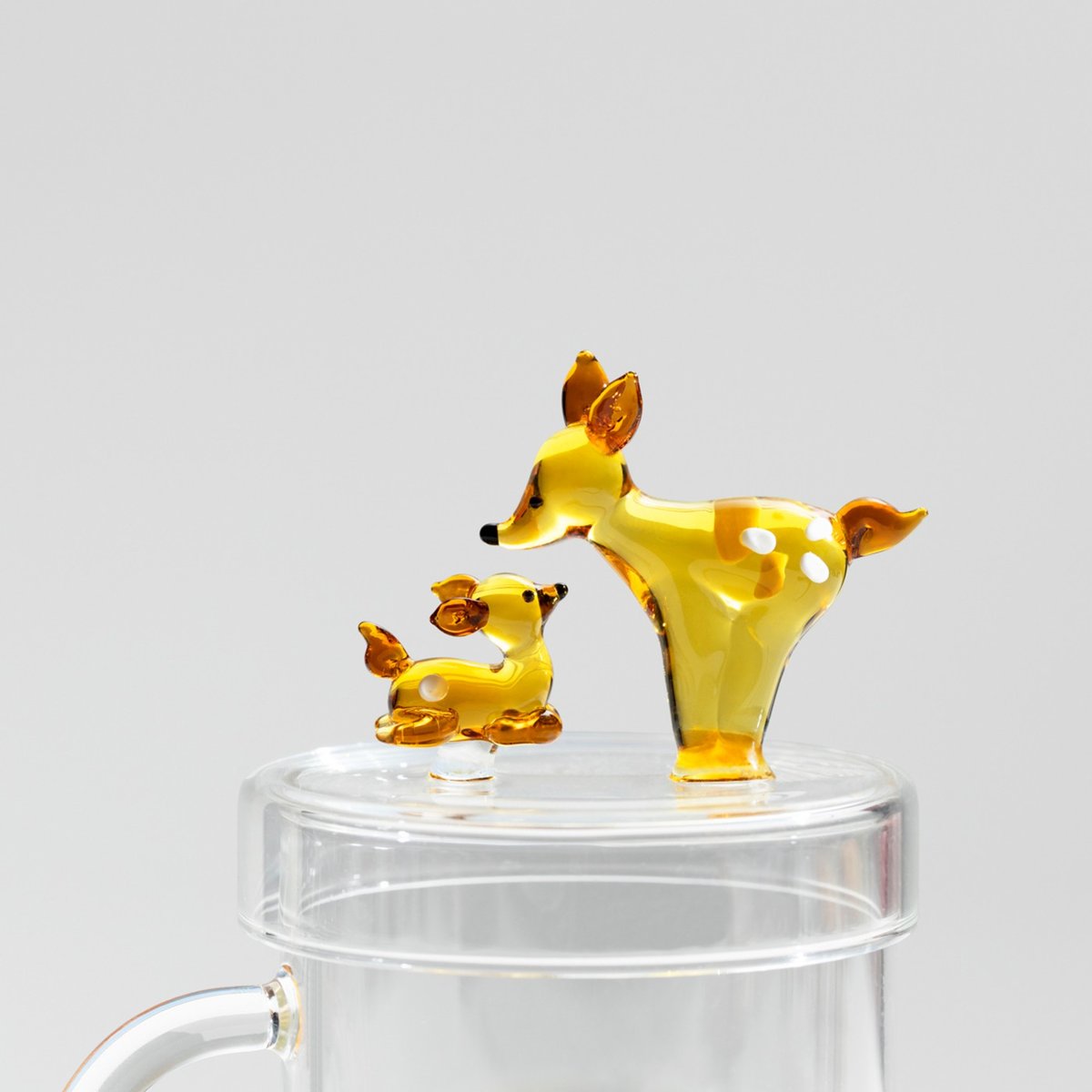 Mug avec couvercle Faon Tender Ties transparent, ICHENDORF