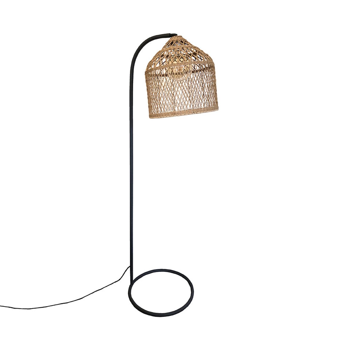 Lampadaire secteur SELMA beige, LUMISKY