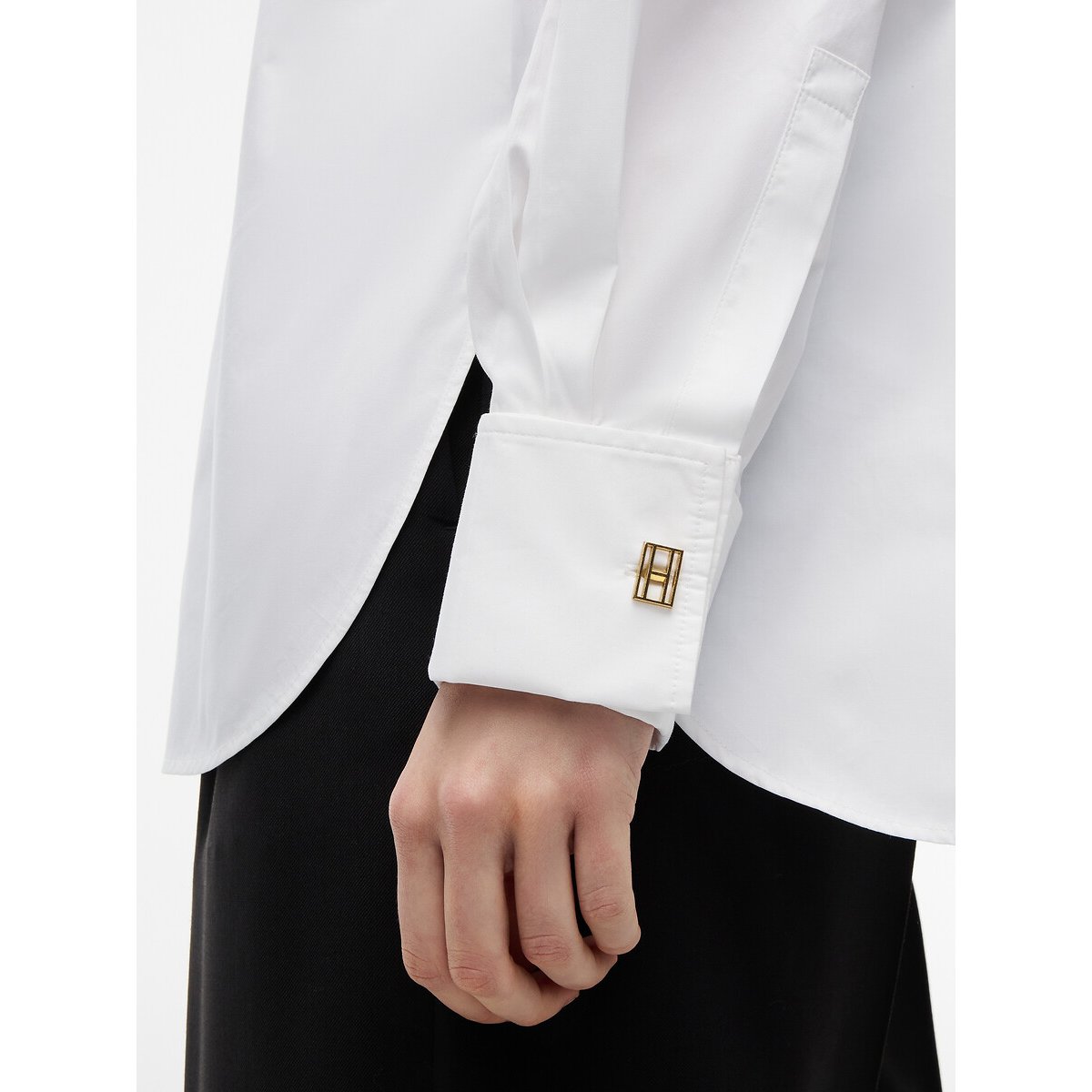 Chemise en popeline de coton blanc, TOMMY HILFIGER