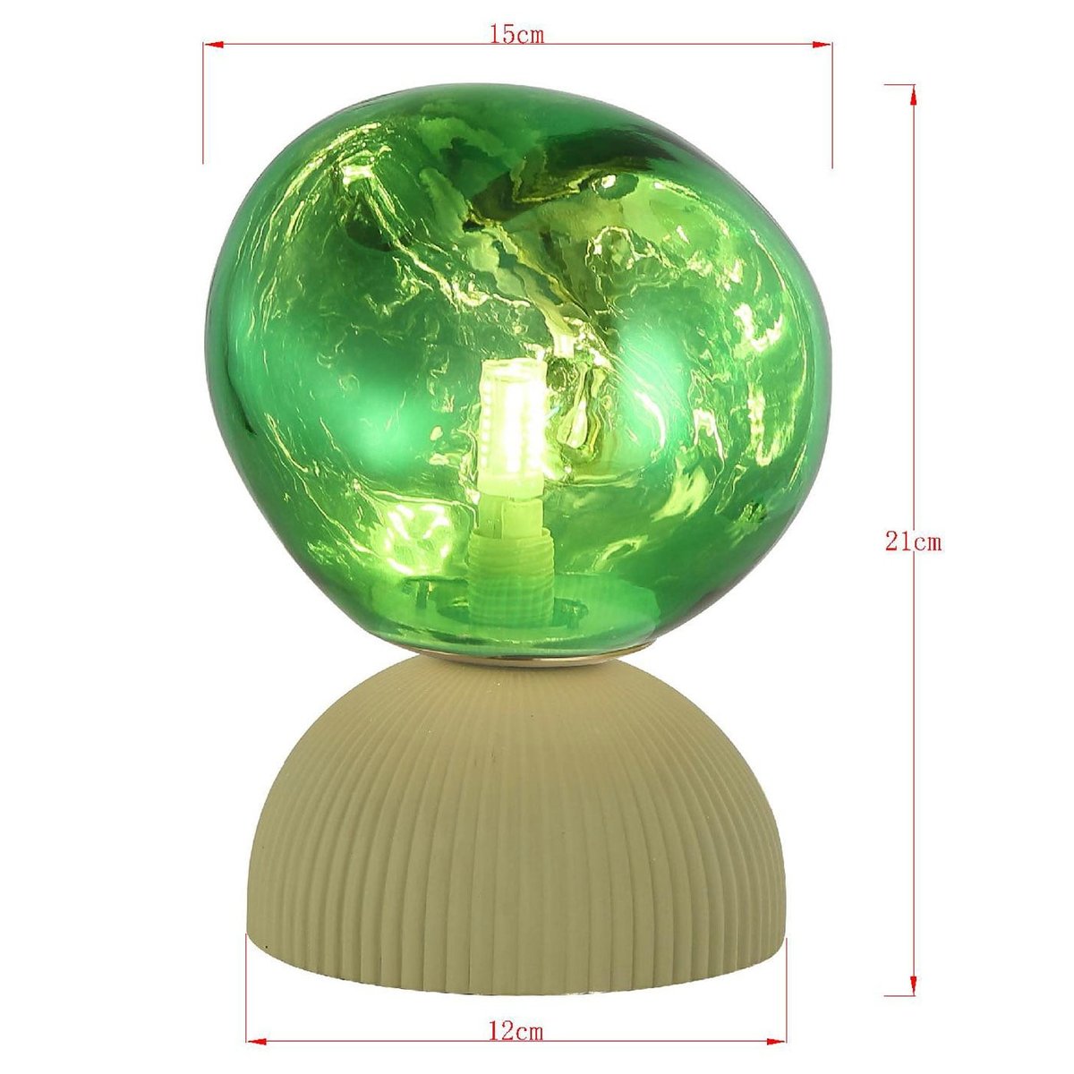 Lampe en verre et plâtre, MAGIC BALL vert, KARE DESIGN