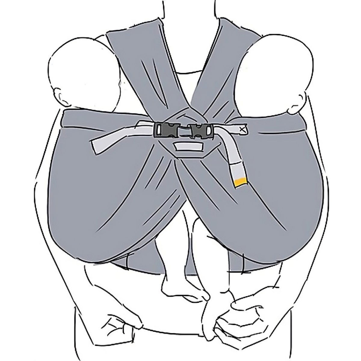 Porte-bébé pour Jumeaux noir, MINIMONKEY