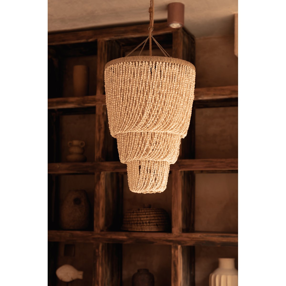 Suspension en coquillages LAGOON beige, BAZAR BIZAR