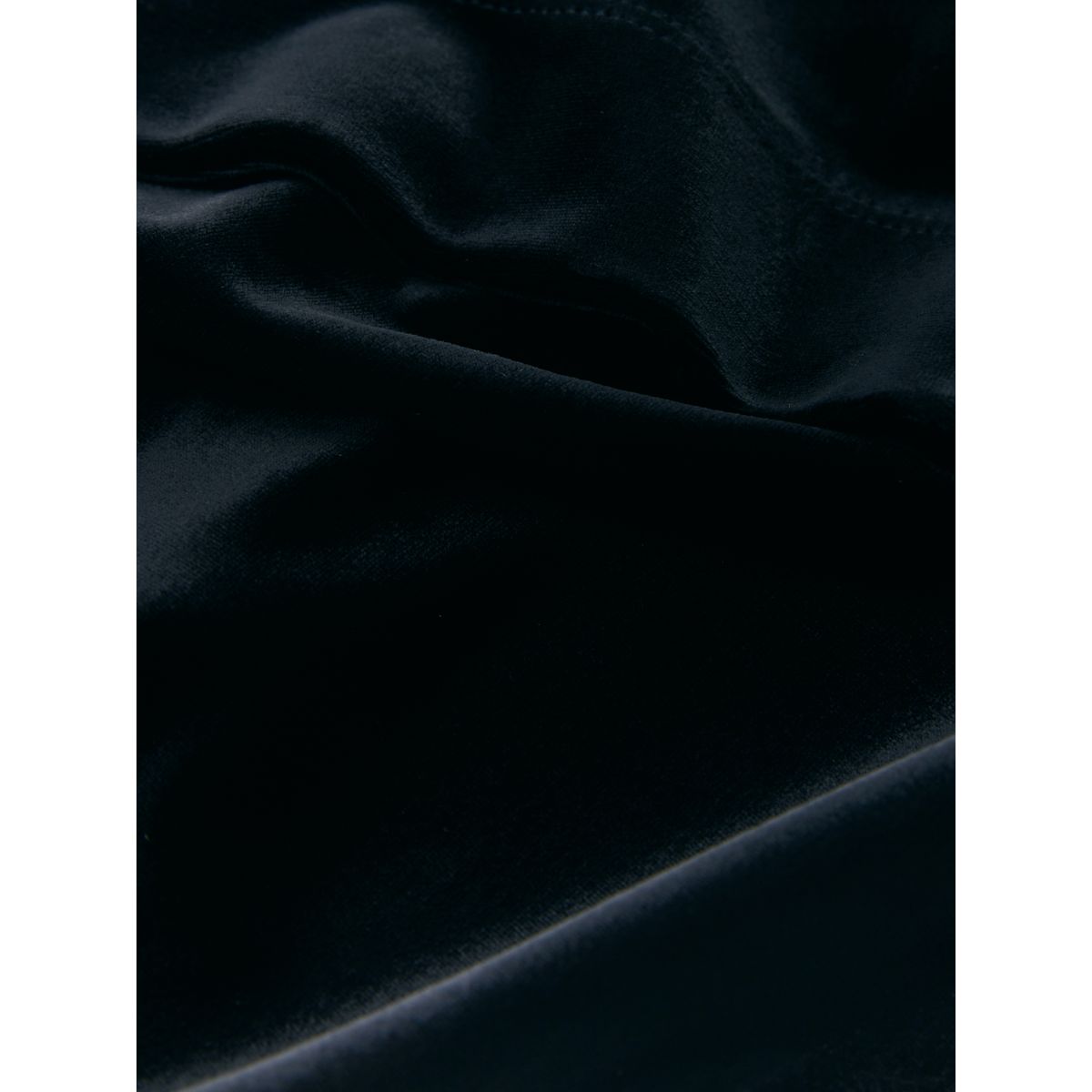 T-shirt manches courtes ras du cou en velours noir, NEXT