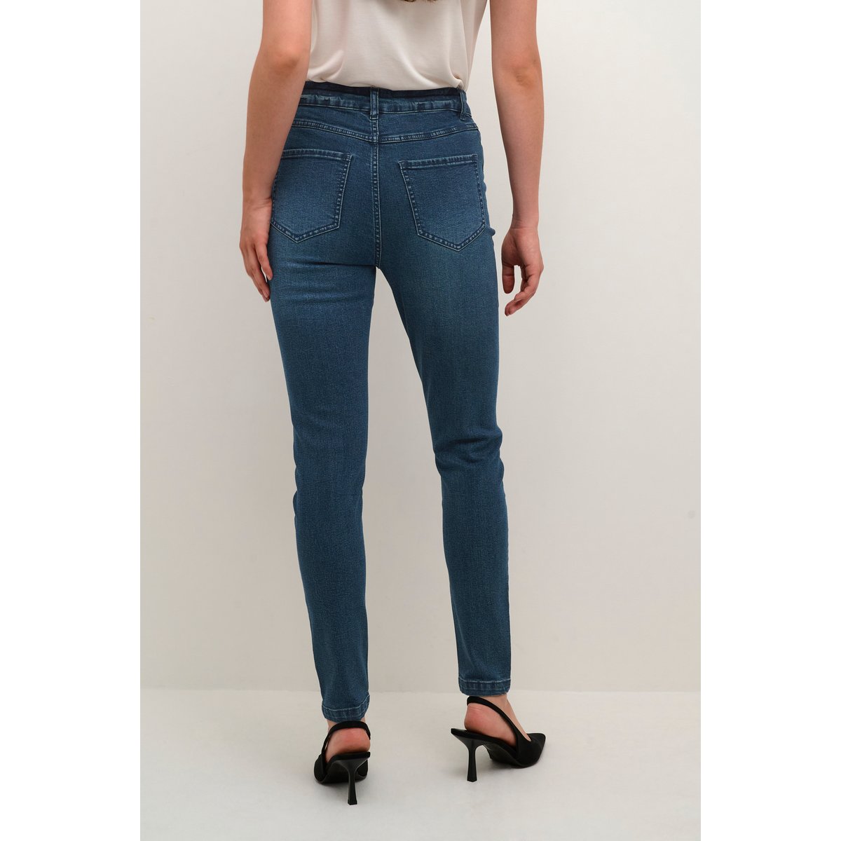 Jeans bleu washed blue denim, KAFFE