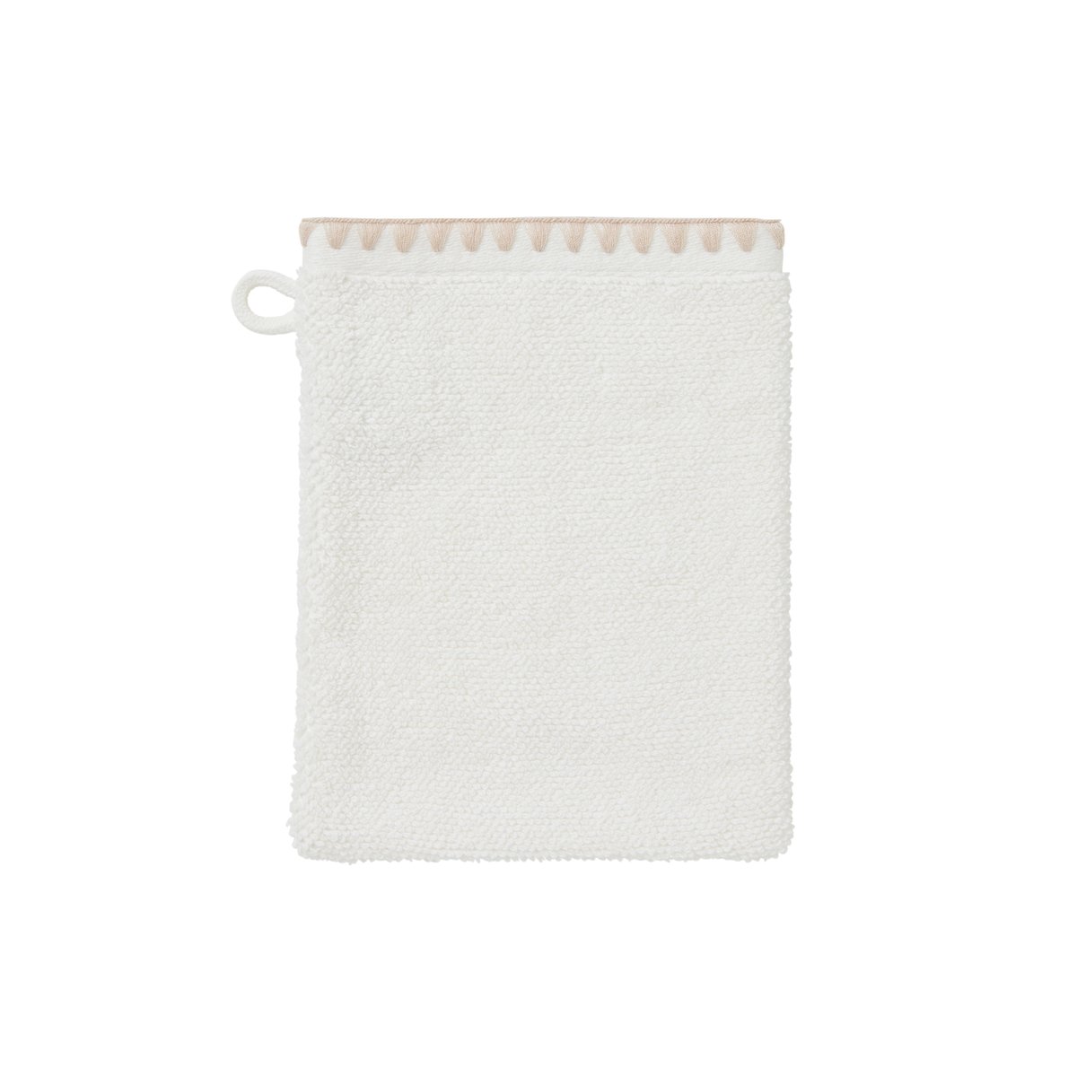 Gant de toilette coton bio OPALYS ivoire, CARRE BLANC