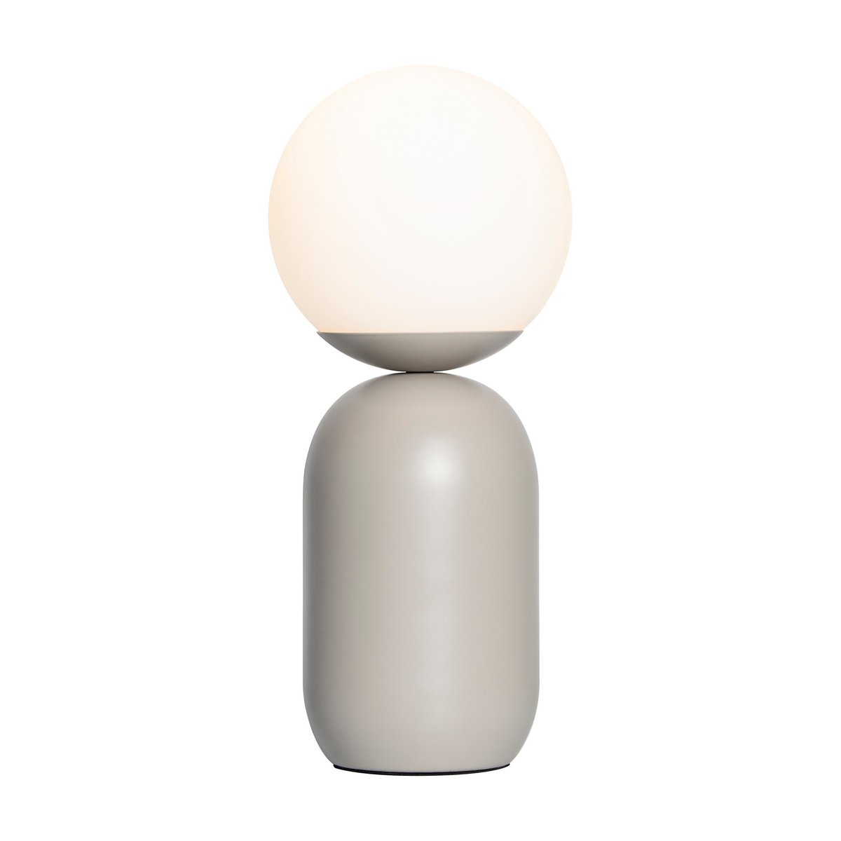 Lampe à poser style contemporain en métal et verre opale, NOTTI gris, NORDLUX
