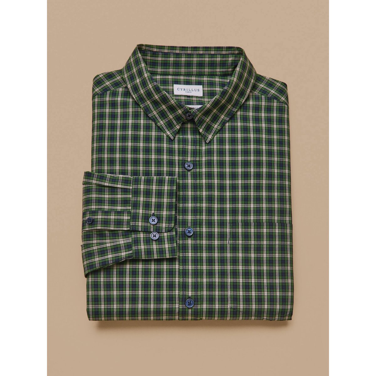 Chemise popeline carreaux - coupe ajustée carreaux ecossais, CYRILLUS