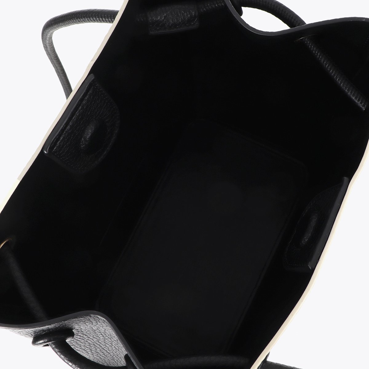 Sac seau bicolore à anses cordons ecru, LOLA CASADEMUNT