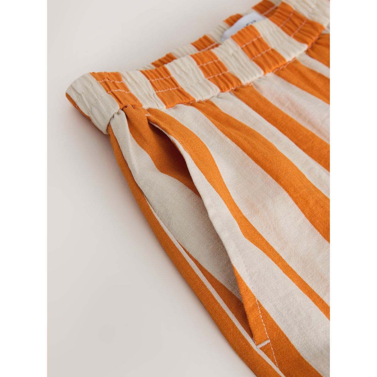 Pantalon ultra large à enfiler rayé orange, NEXT