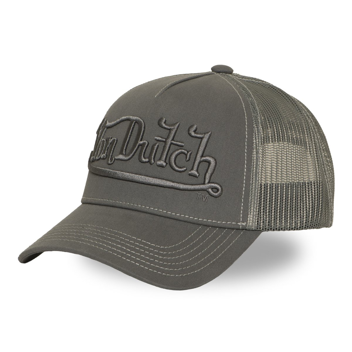 Casquette trucker EMBROIDERY gris moyen, VON DUTCH