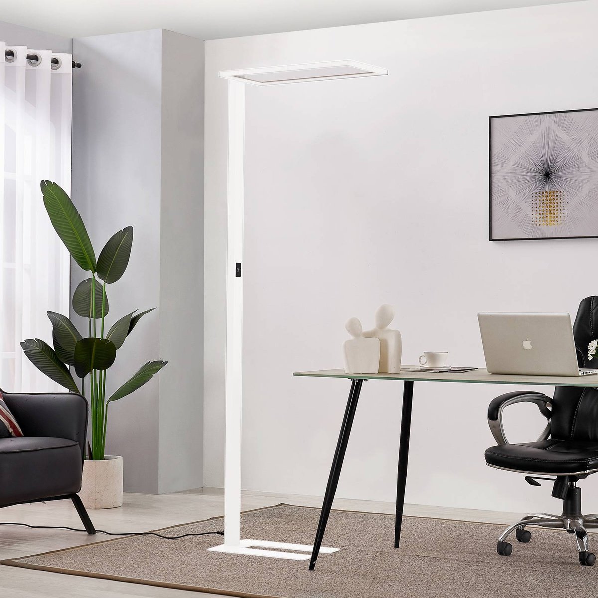 Lampadaires de bureau en aluminium moderneLED blanc (ral 9003), PRIOS