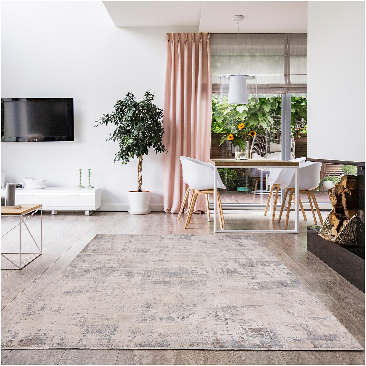 Modern Abstract Rug beige, SO'HOME