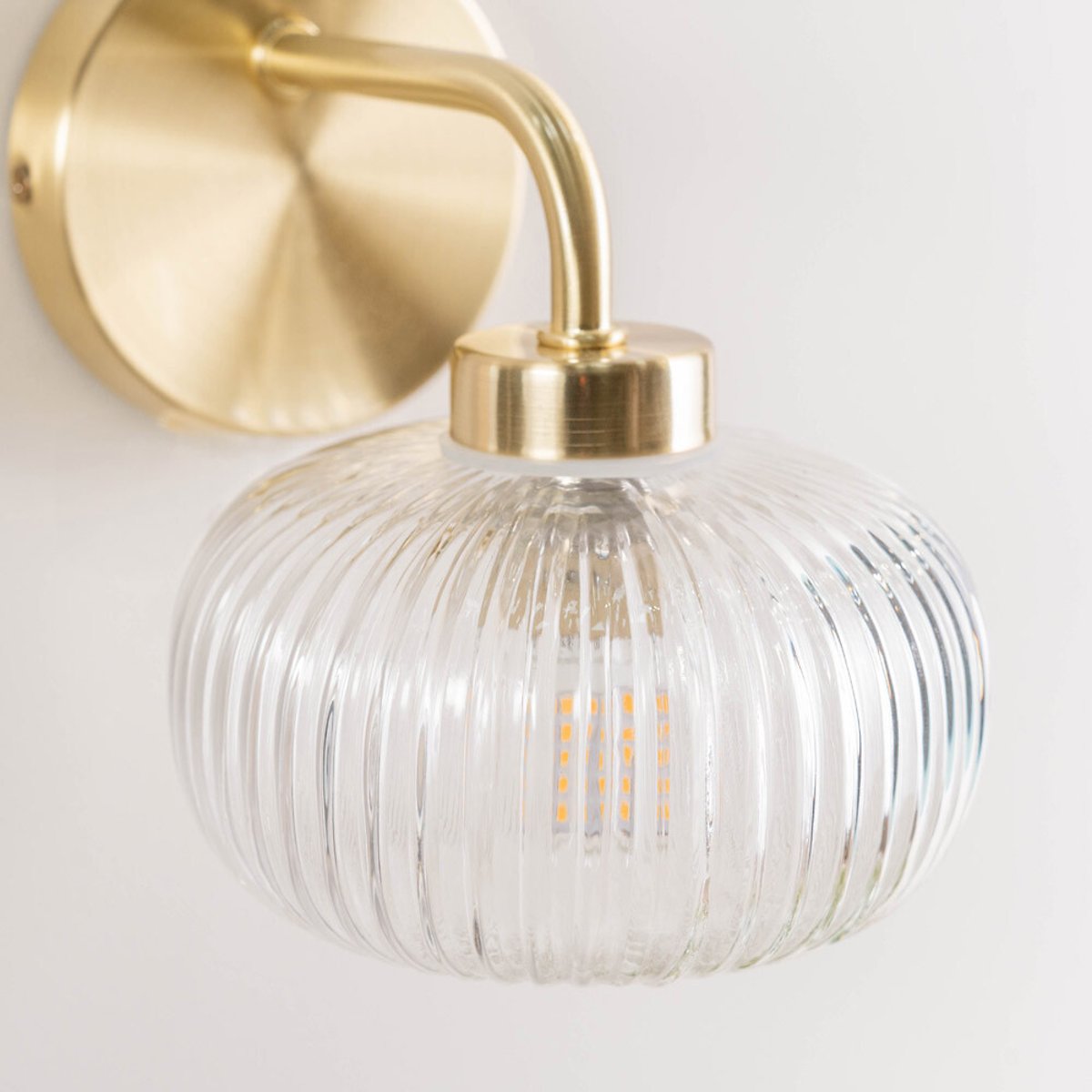Arran Bathroom Wall Light in Brass gold-coloured, SO'HOME