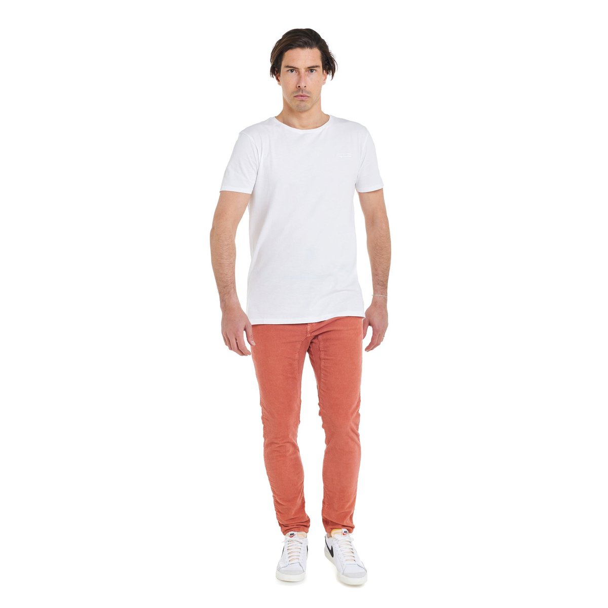 PANTALON CHINO VELOURS IBIZA rose, PULLIN