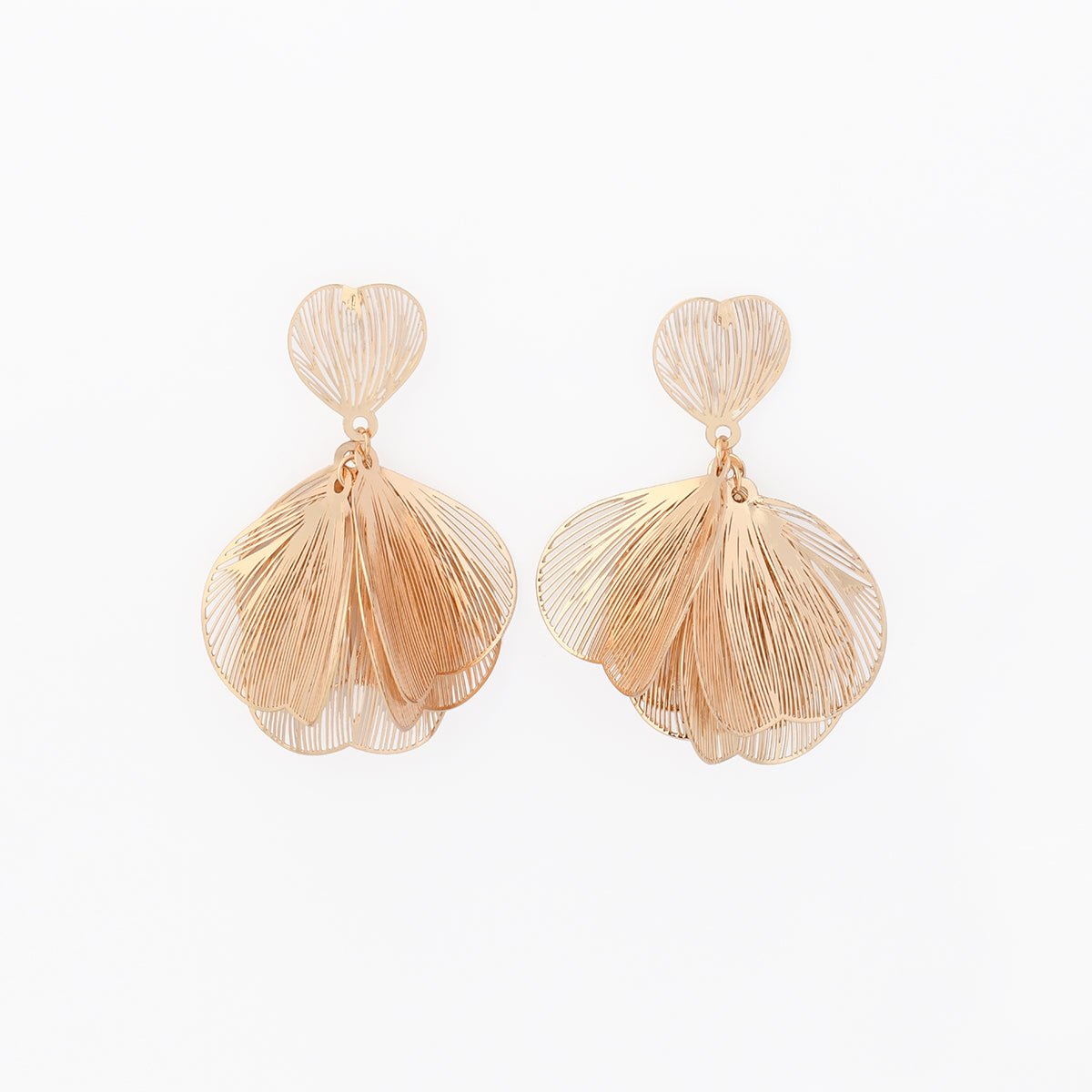 Boucles d'oreilles pétales dorées doré, BALABOOSTE