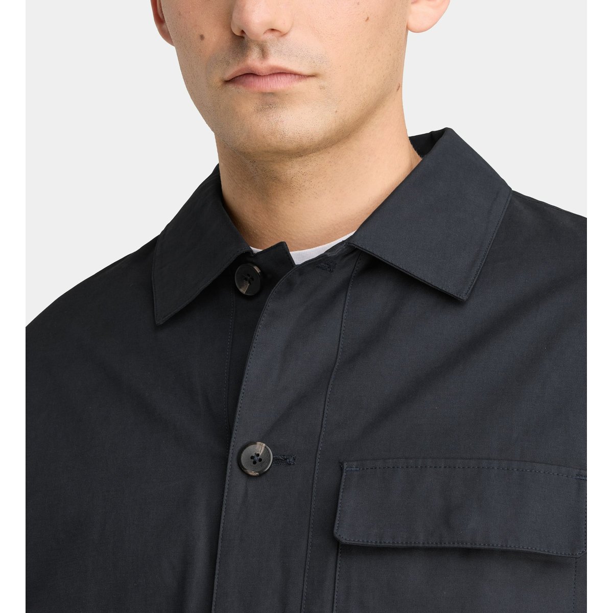 Surchemise roverpad en coton bleu marine, GALERIES LAFAYETTE