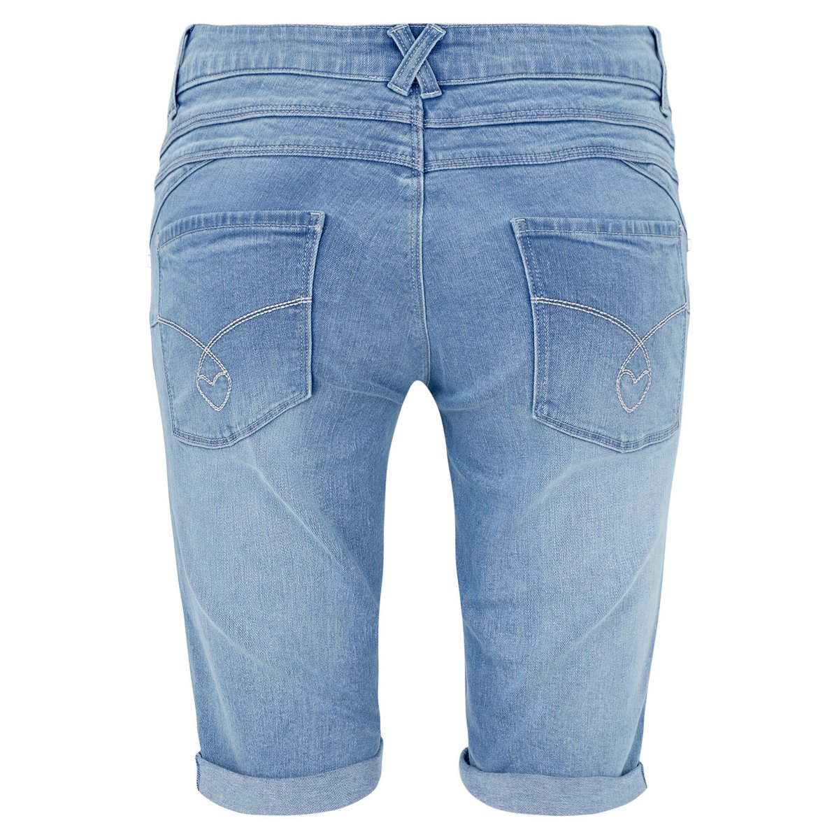 Shorts en jean à broderies bleu, CARTOON