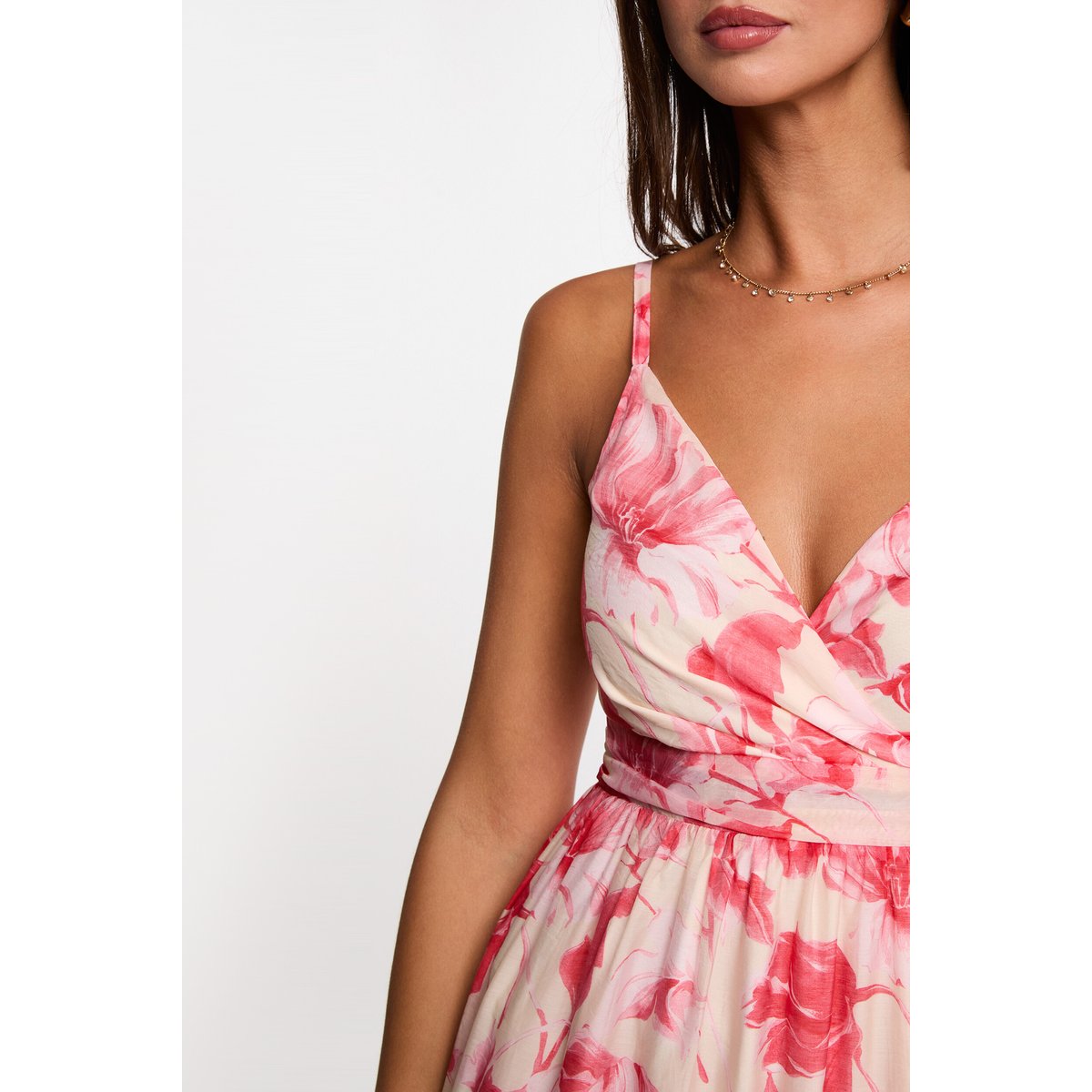 Robe longue cache coeur multicolore, MORGAN