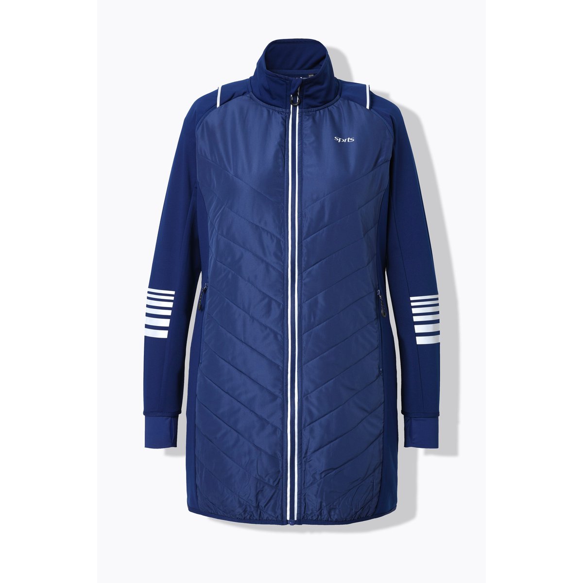 Manteau 2-en-1 à col montant. Manches marine, ULLA POPKEN