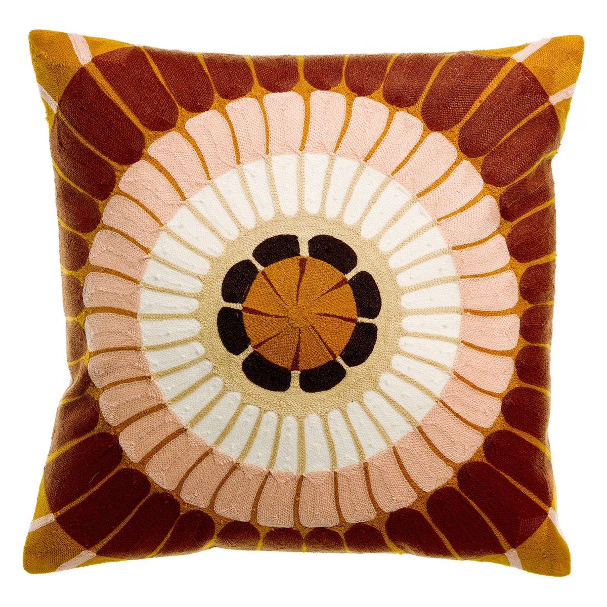 Coussin brodé Zeno foret, VIVARAISE