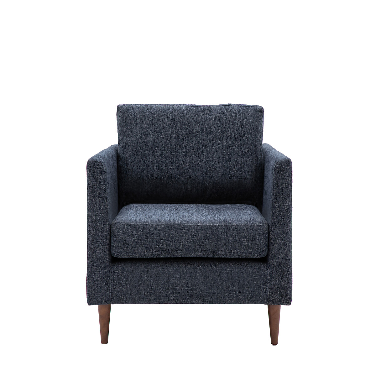 Durants Soft Brushed Nordic Armchair with Dark Wood Legs grey, SO'HOME