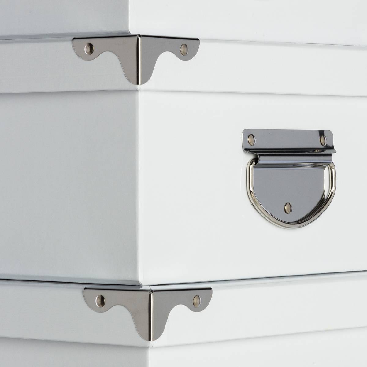 Lot de 6 boîtes de rangement en métal BOX' blanc, 5FIVE SIMPLY SMART