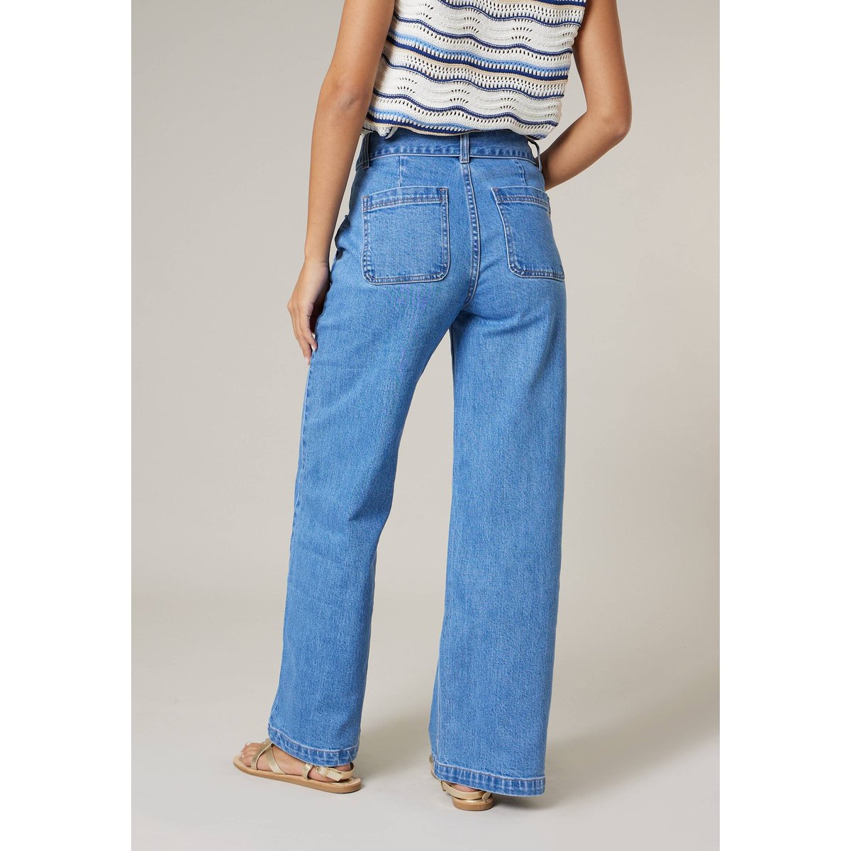 Jean wide leg femme KAMI stone used, DEELUXE