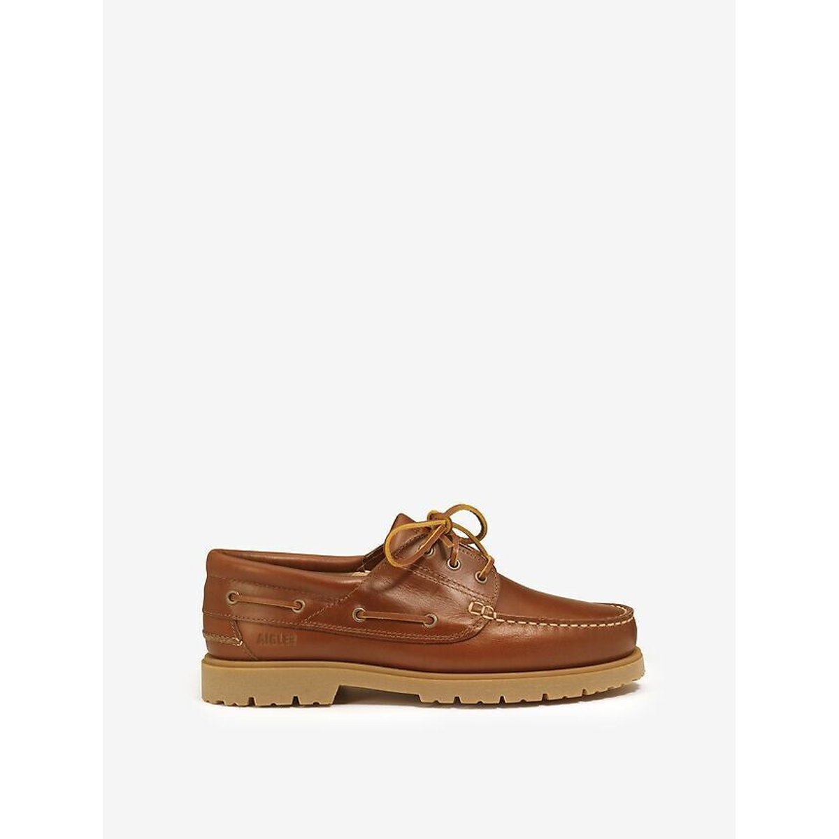 Mocassins à lacets en cuir Tarmac cognac, AIGLE