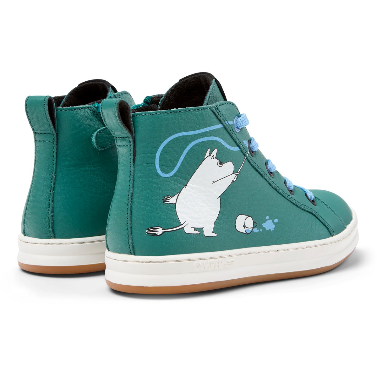 Baskets Cuir BY MOOMIN vert moyen, CAMPER