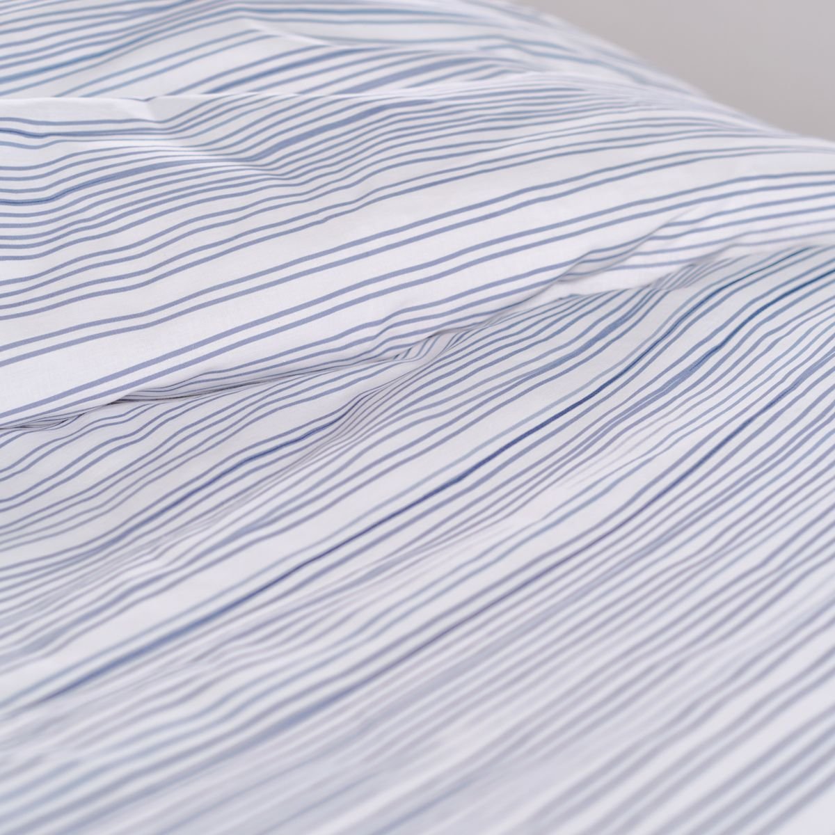 Parure de lit imprimé rayures coton SUNSHINE AURORE blanc, TODAY