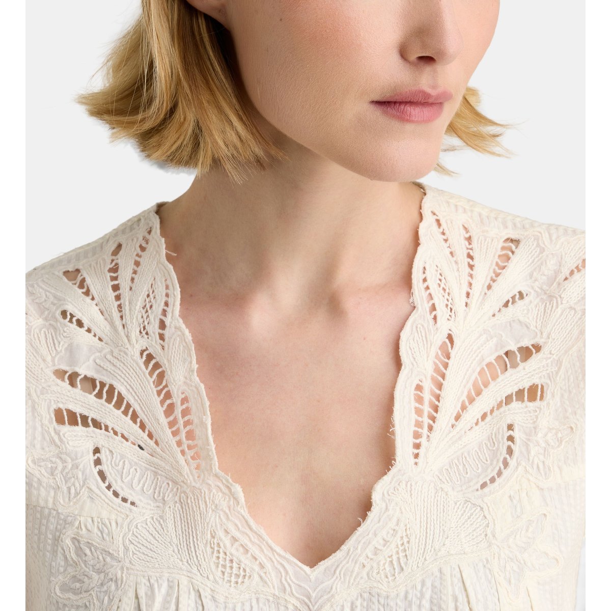 Top dahlia beige clair, GALERIES LAFAYETTE
