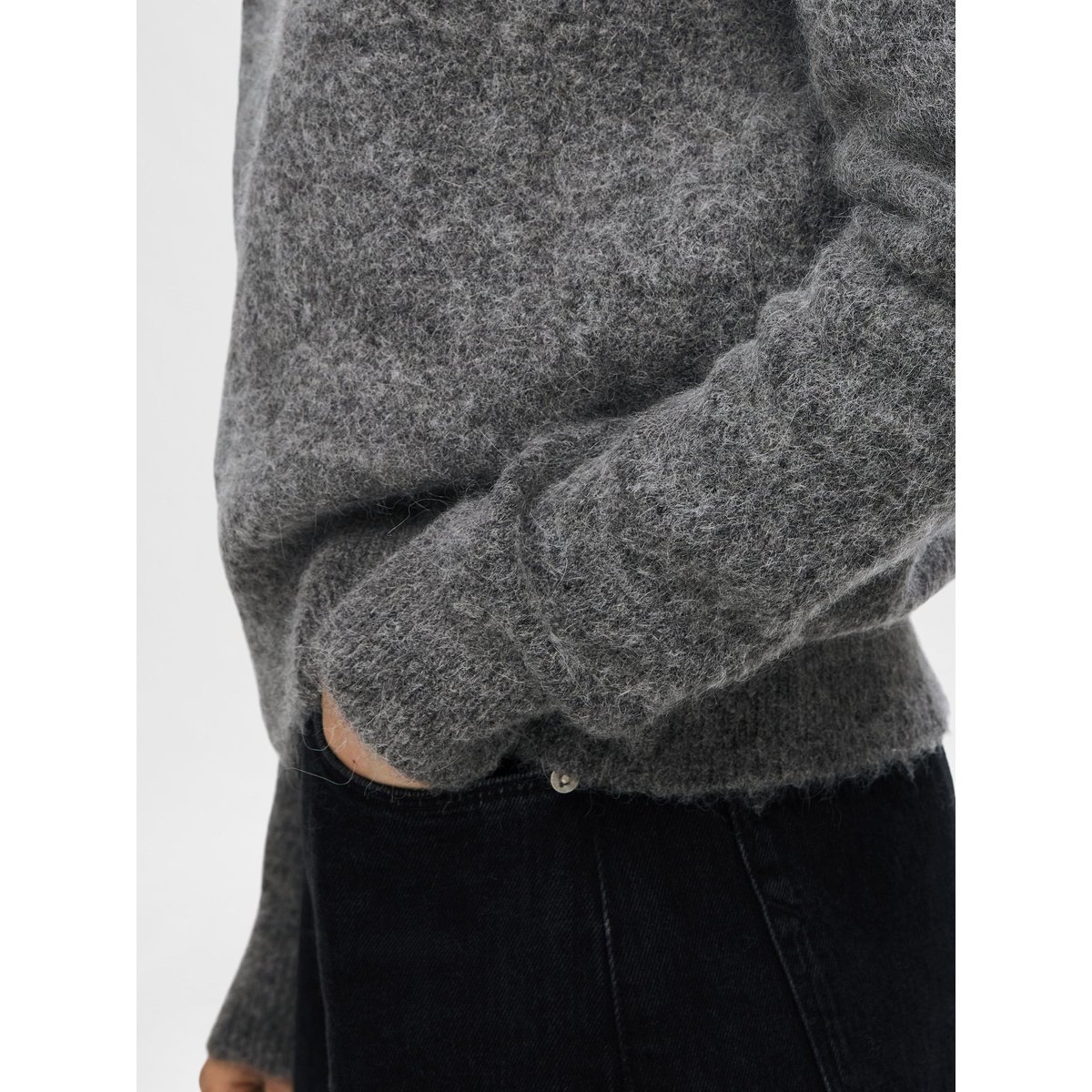 Pull medium grey melange, SELECTED