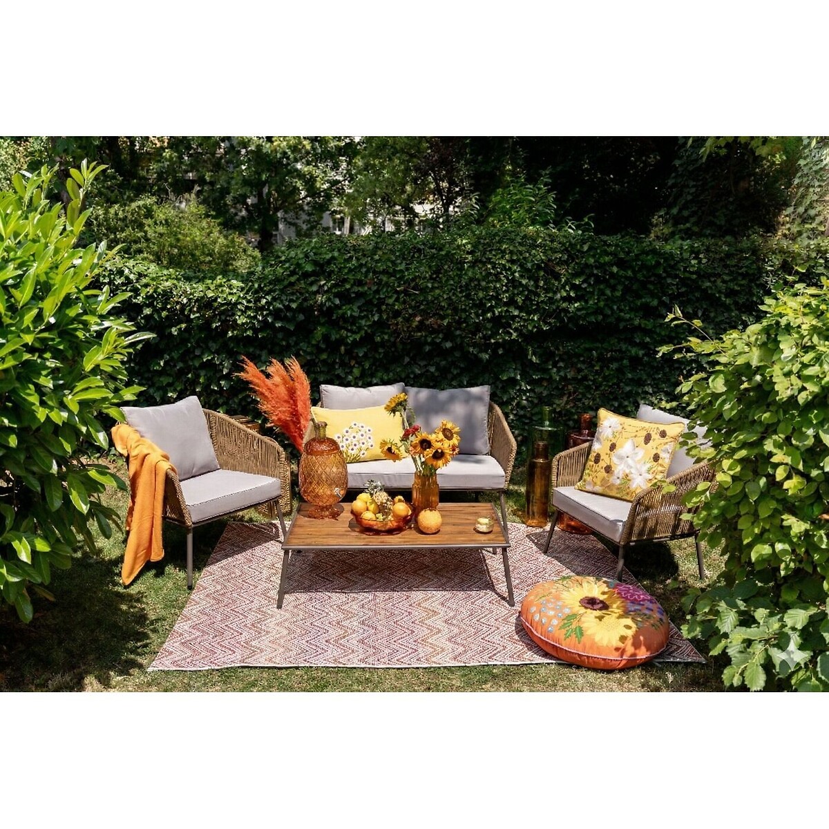 Coussin Margariti 60x40cm jaune, KARE DESIGN