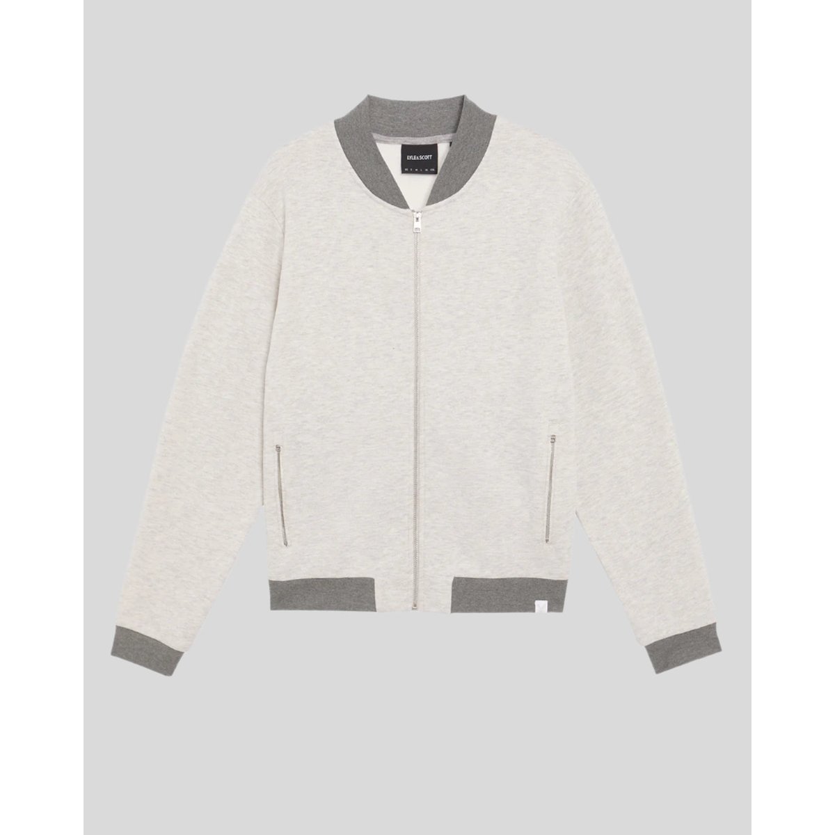 Bomber à manches raglan gris clair chiné, LYLE & SCOTT