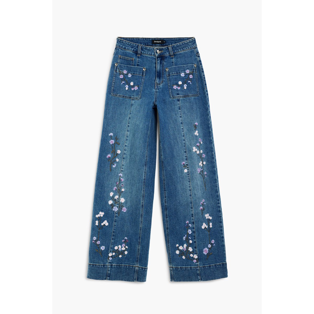 Jean droit M C Lacroix bleu, DESIGUAL