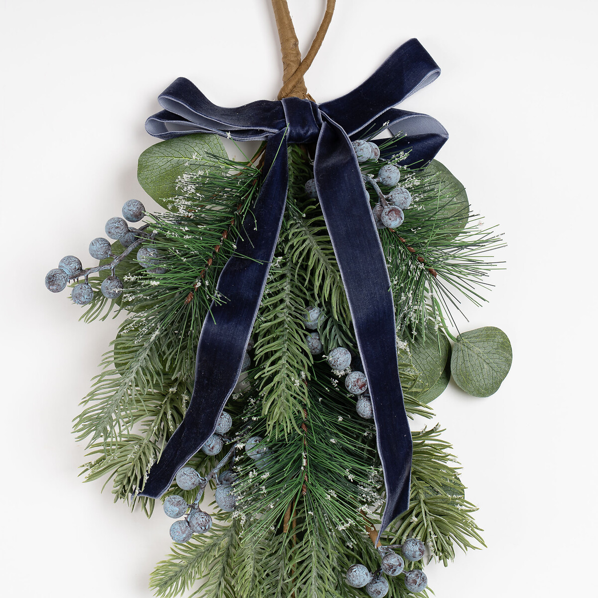 57cm Swag With Navy Velvet Bow navy, SO'HOME