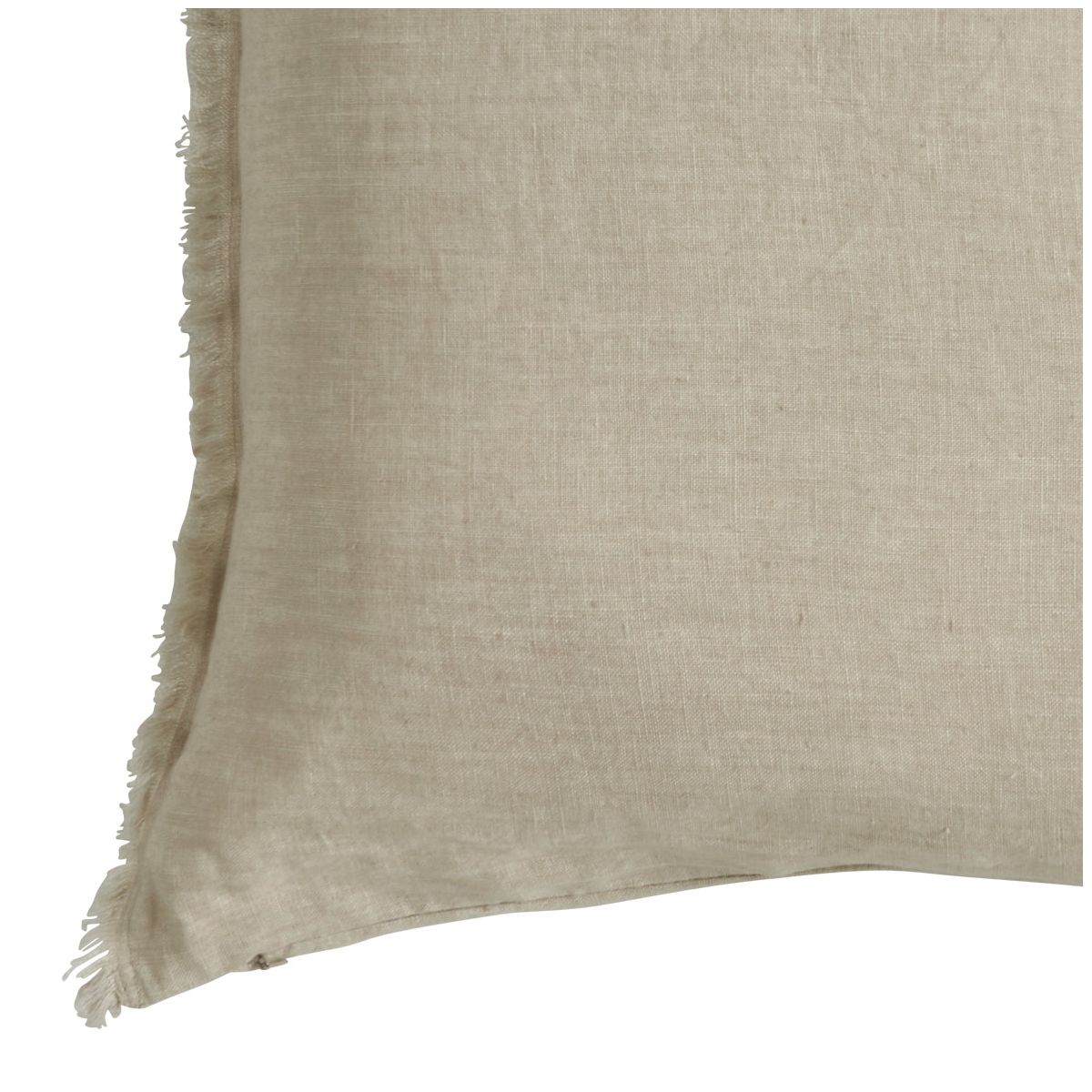 Housse de coussin en lin naturel, BLANC D’IVOIRE