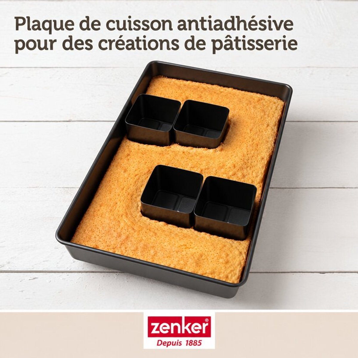 Moule à gâteau chiffres et lettres sans PFAS Zenker noir, ZENKER