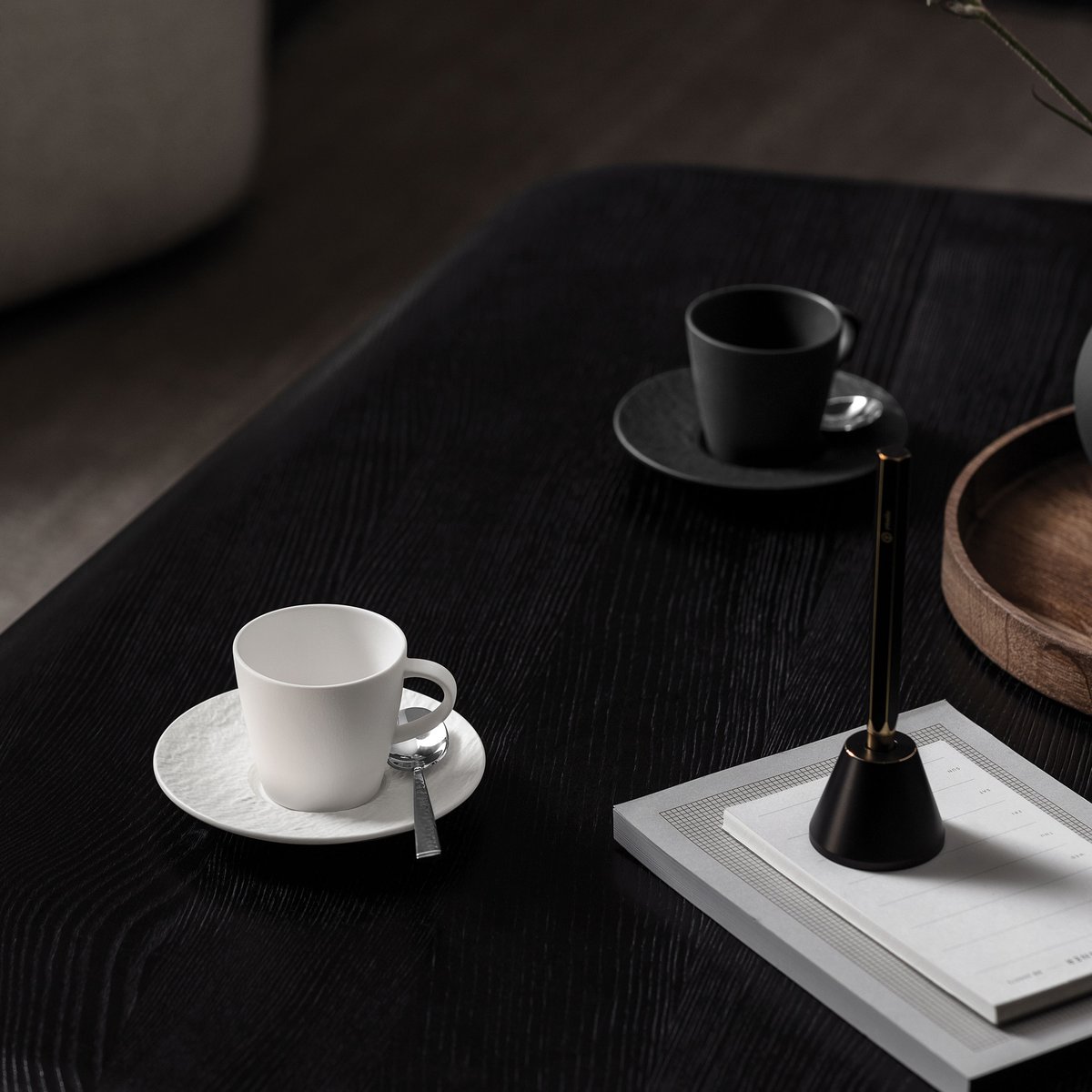Sous-Tasse À Expresso 6 Pièces MANUFACTURE noir, VILLEROY & BOCH