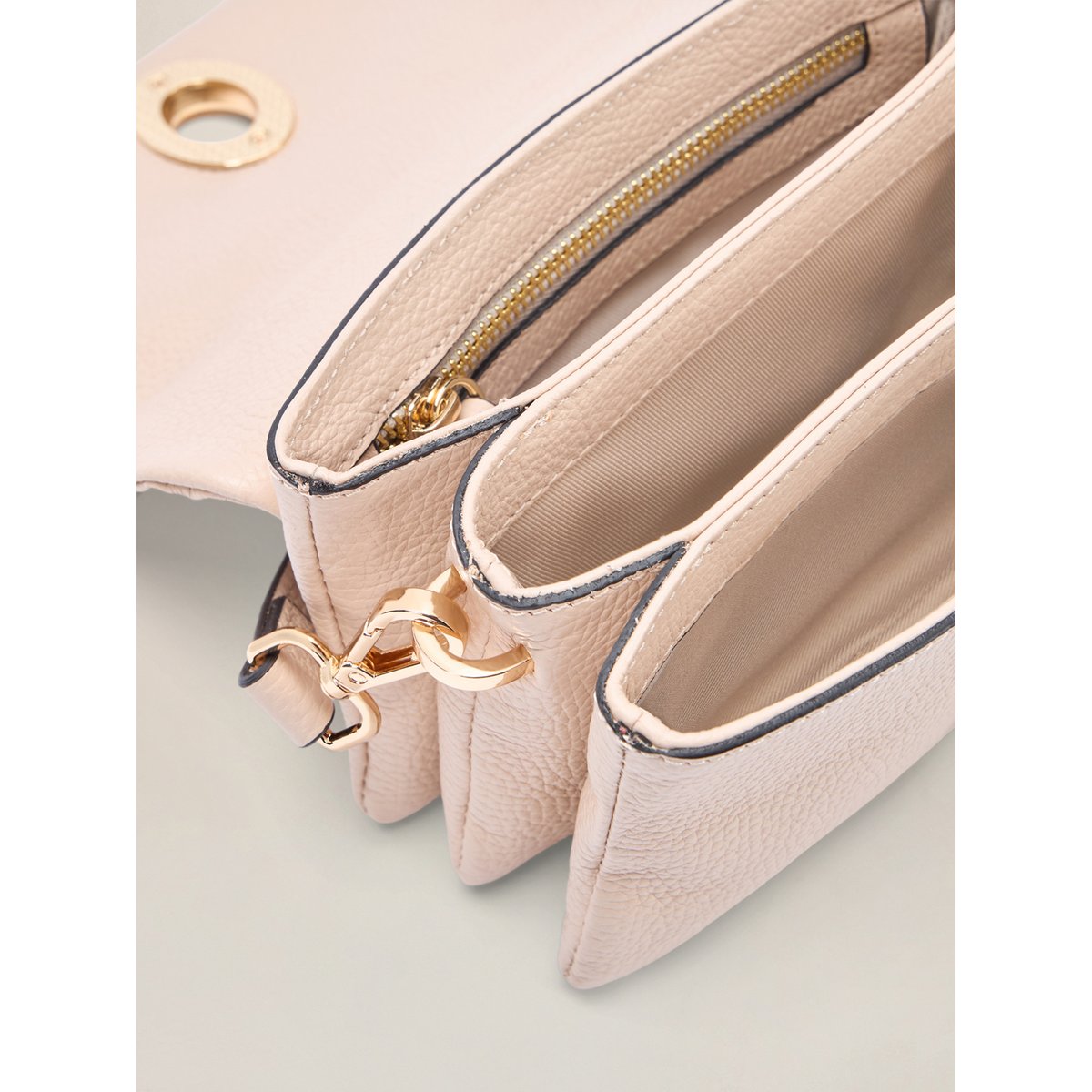 Borsa crossbody in vera pelle rose, OLTRE