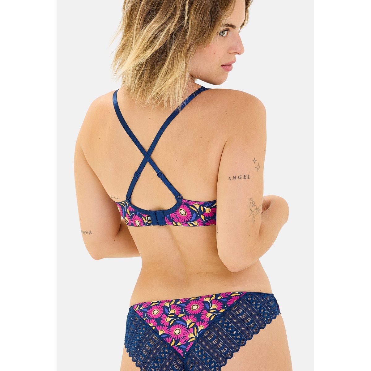 Soutien-gorge TALENTUEUSE tournesol fond bleu, BILLET DOUX