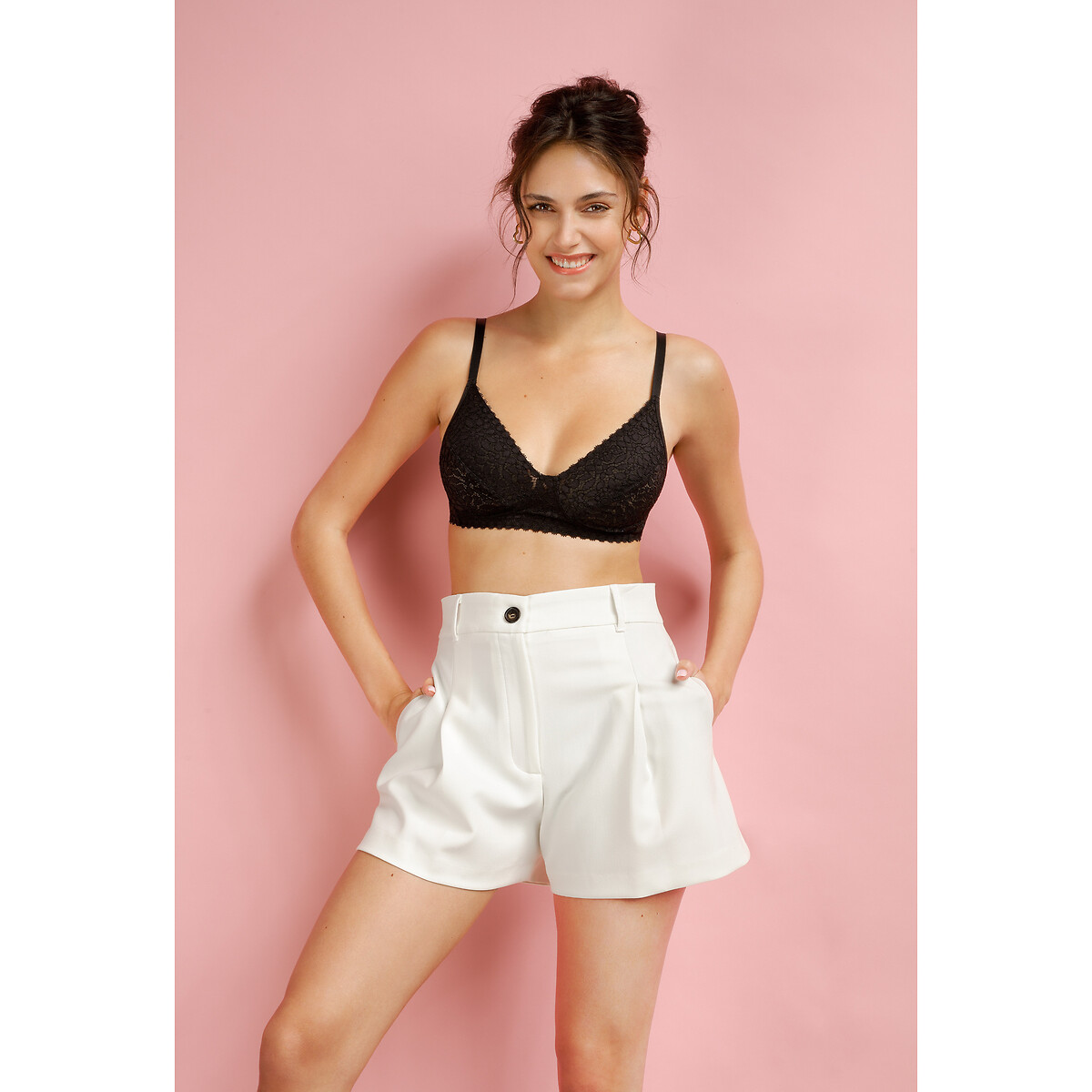 Soutien-gorge sans armatures Daily Dentelle noir, DIM
