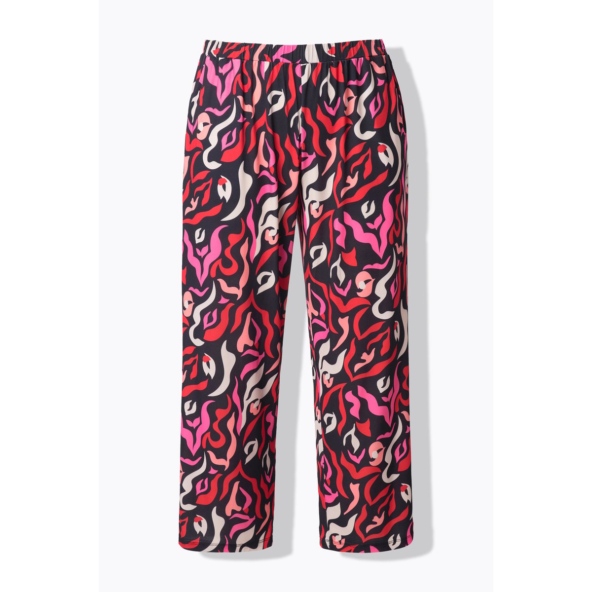 Pantalon 7/8 en jersey, motif zébré noir, ULLA POPKEN