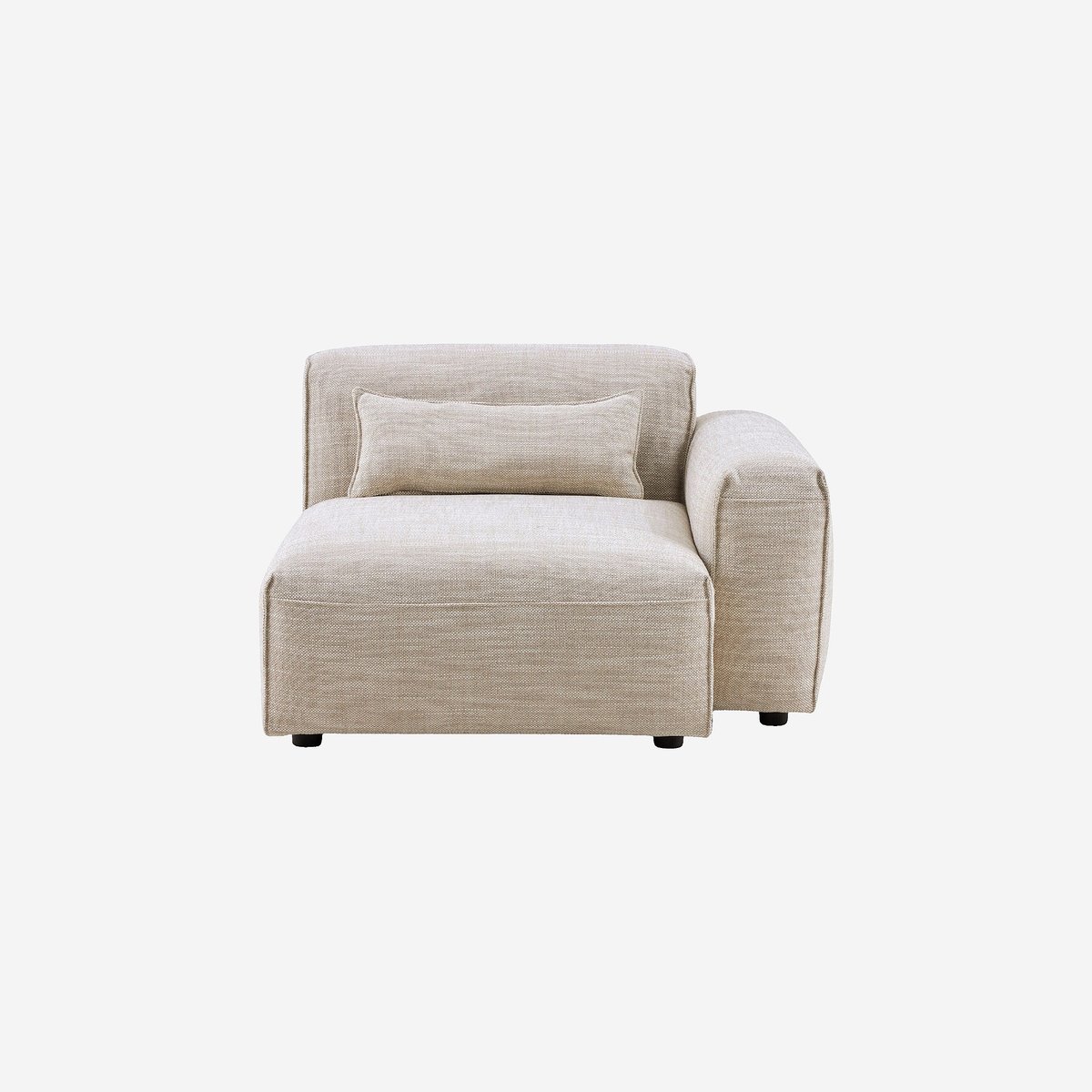 Module d'angle droit en tissu KOFI II beige, HABITAT