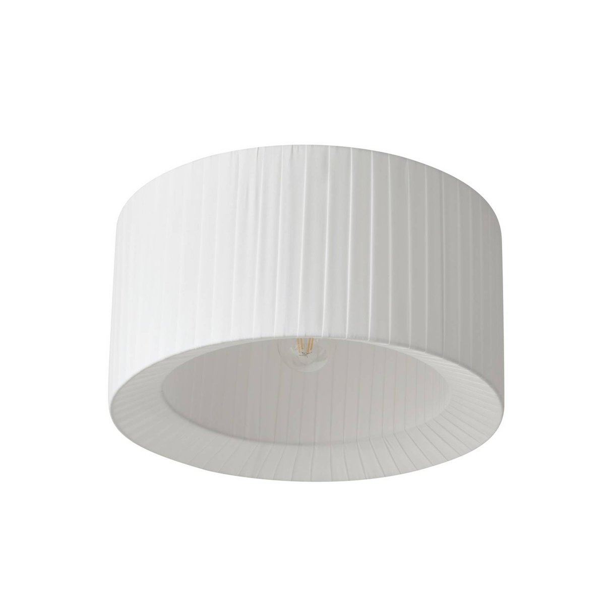 Plafonnier en textile, Virelle blanc, LINDBY