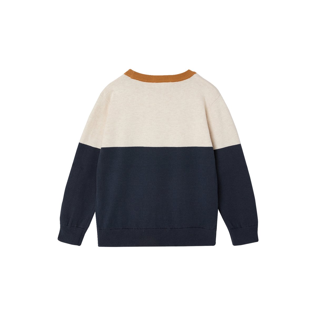 Pull col rond marine, VERTBAUDET