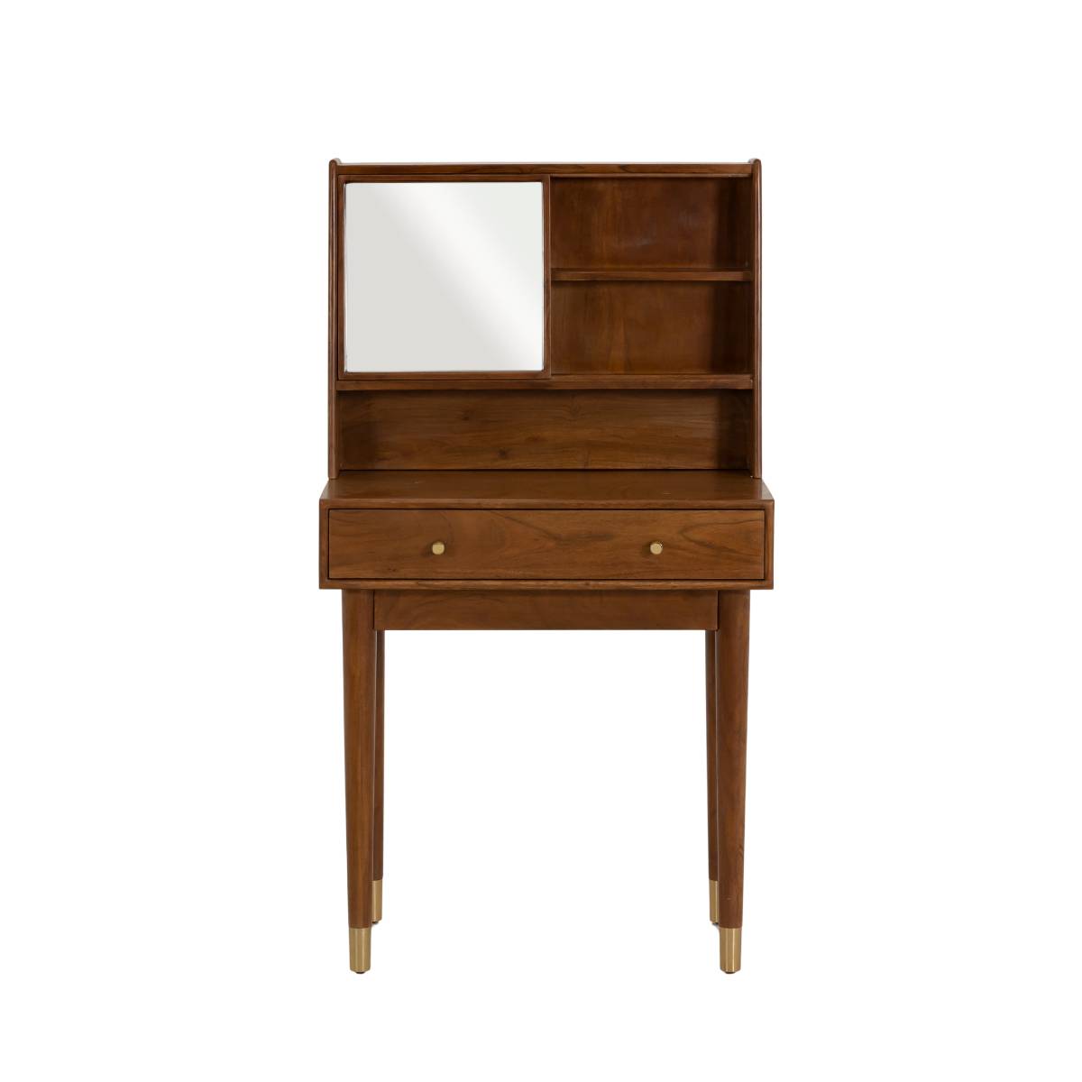 Bureau en bois d'acacia et métal EMIEL bois clair, MADE IN MEUBLES