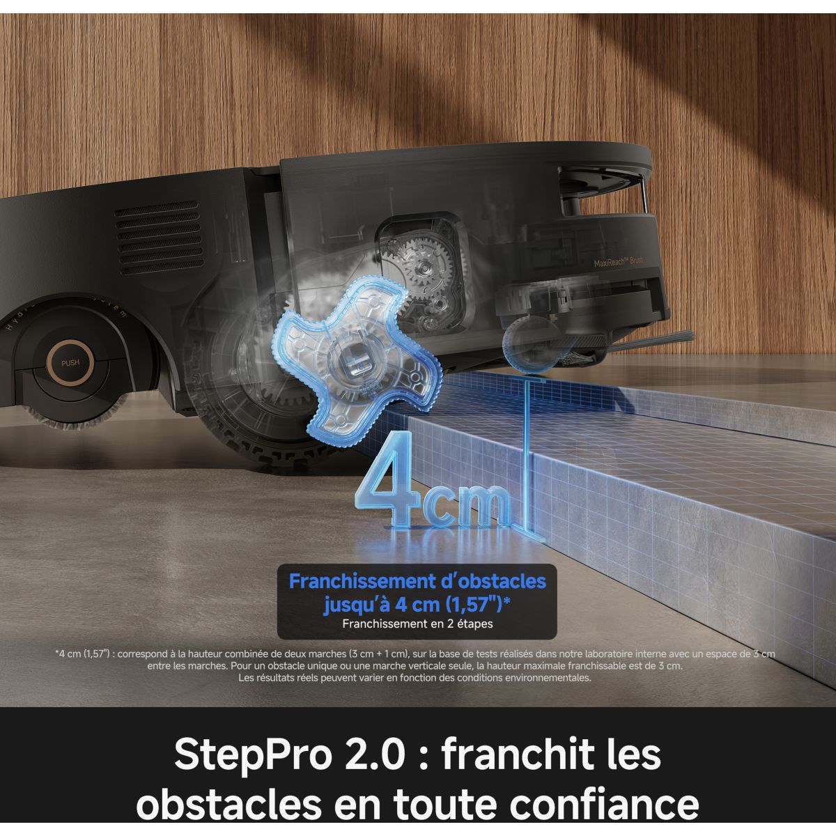 Robot Aspirateur Laveur S70 Ultra Roller Black couleur unique, MOVA