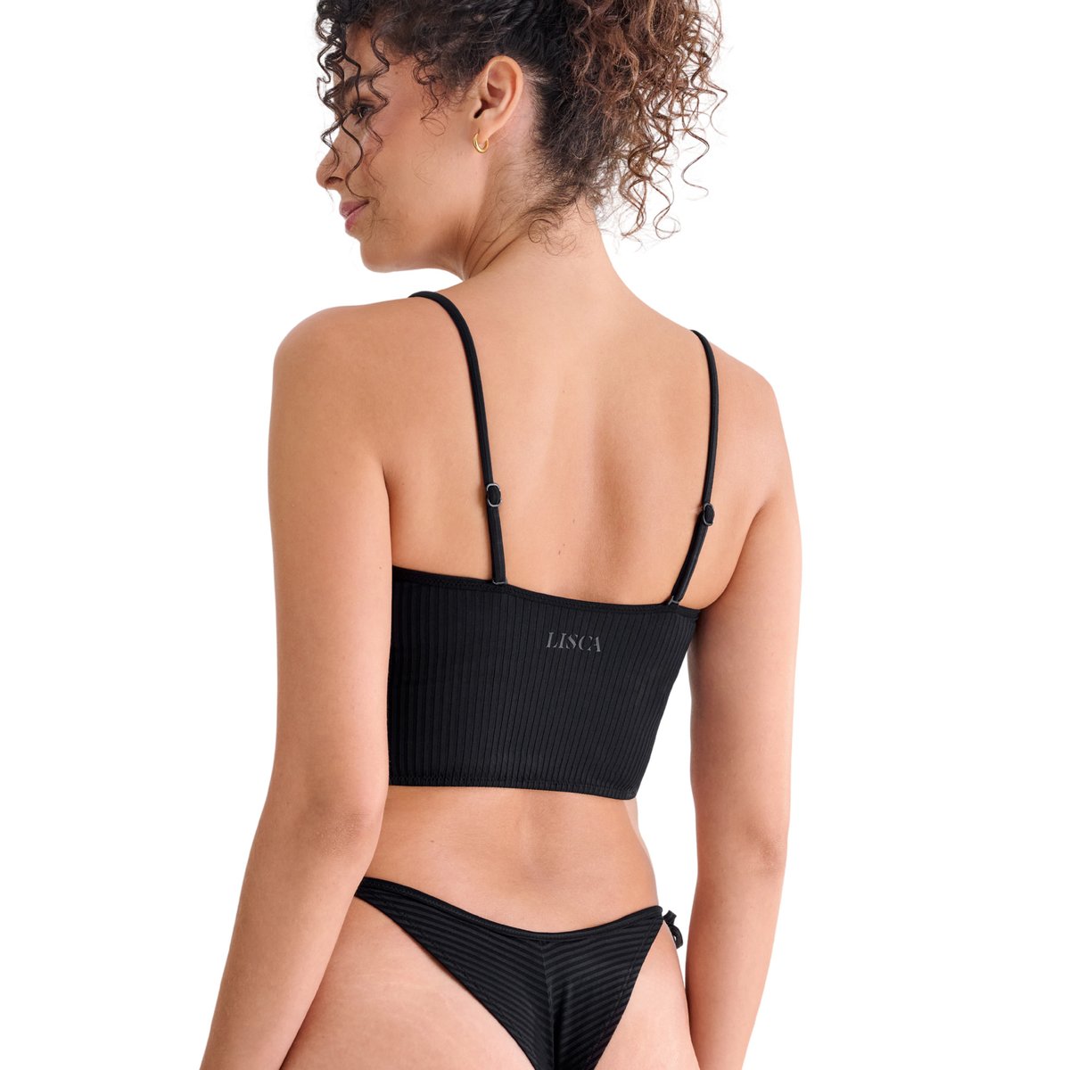 Haut maillot de bain bustier sans armatures FLORIDA noir, LISCA